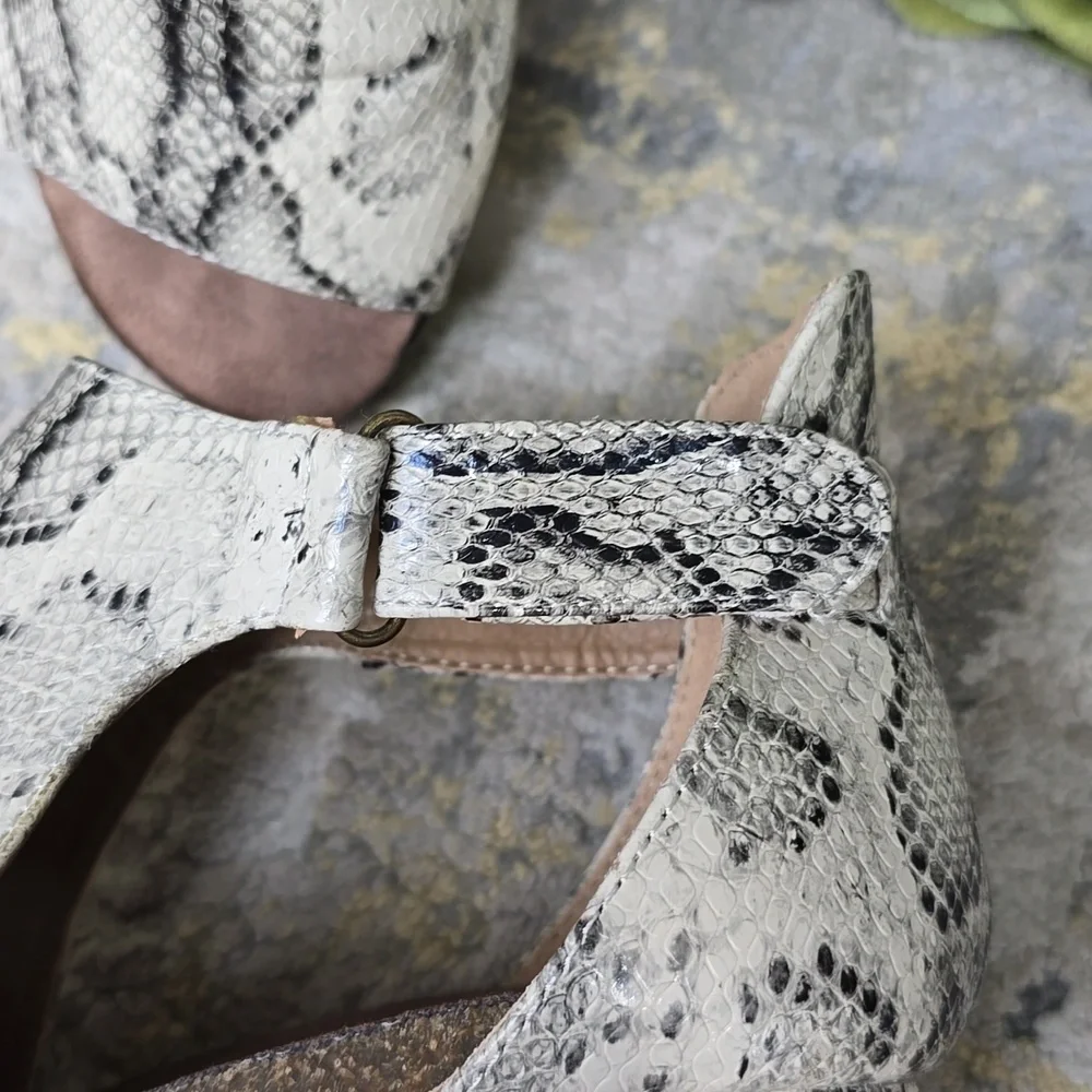 Jolimall Snakeskin Wedge Women's Size 7